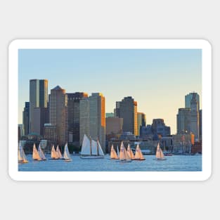 The Boston Skyline from East Boston Sticker